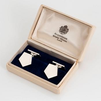 Wiwen Nilsson, a pair of sterling silver cuff-links, Lund, Sweden 1953.