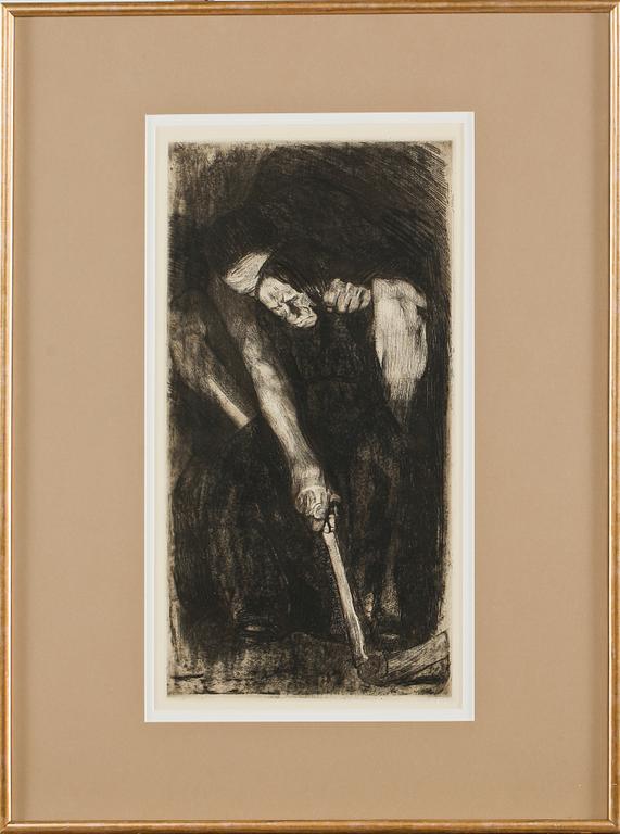 KÄTHE KOLLWITZ, etsning, ej signerad.