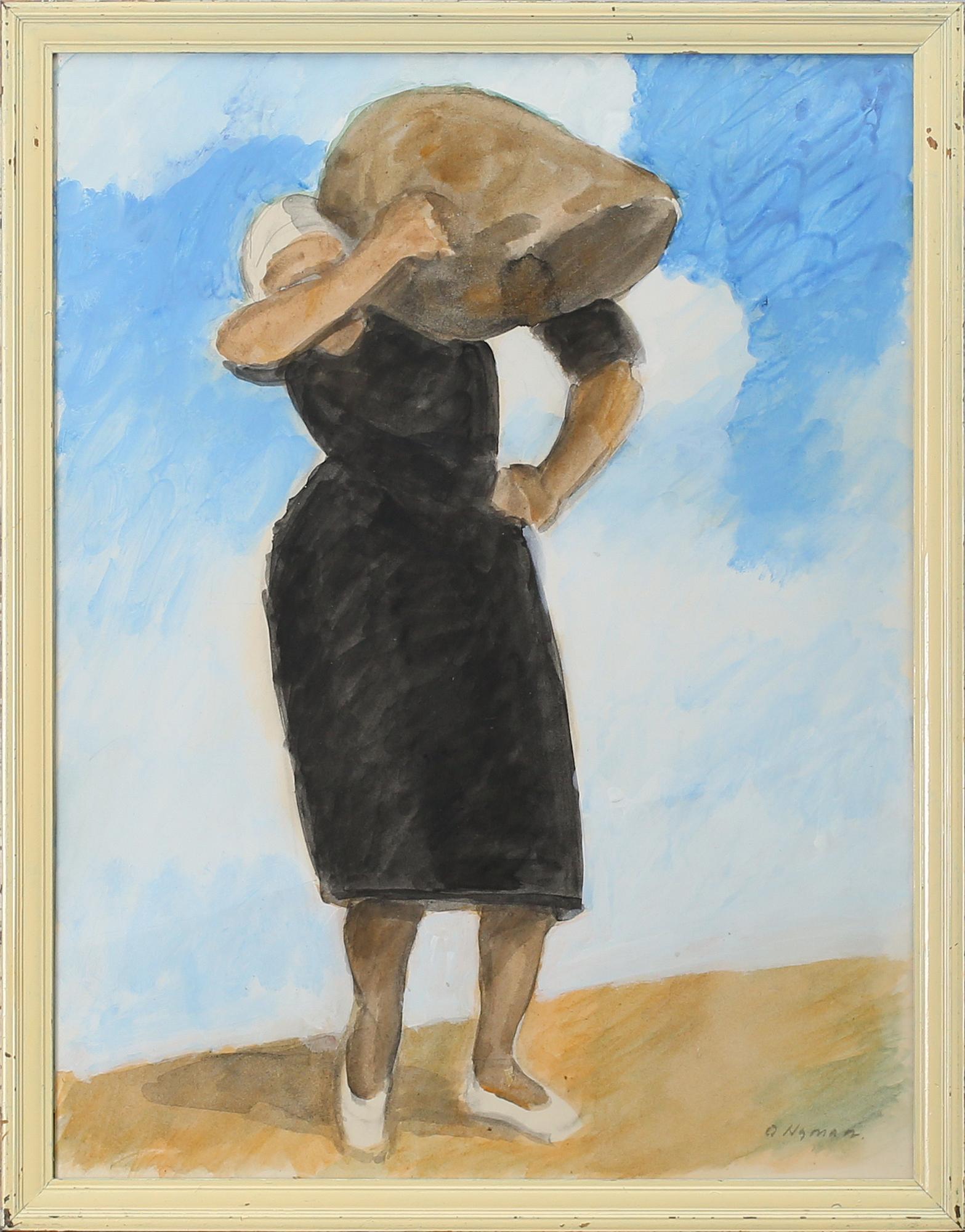 OLLE NYMAN, gouache, signerad.