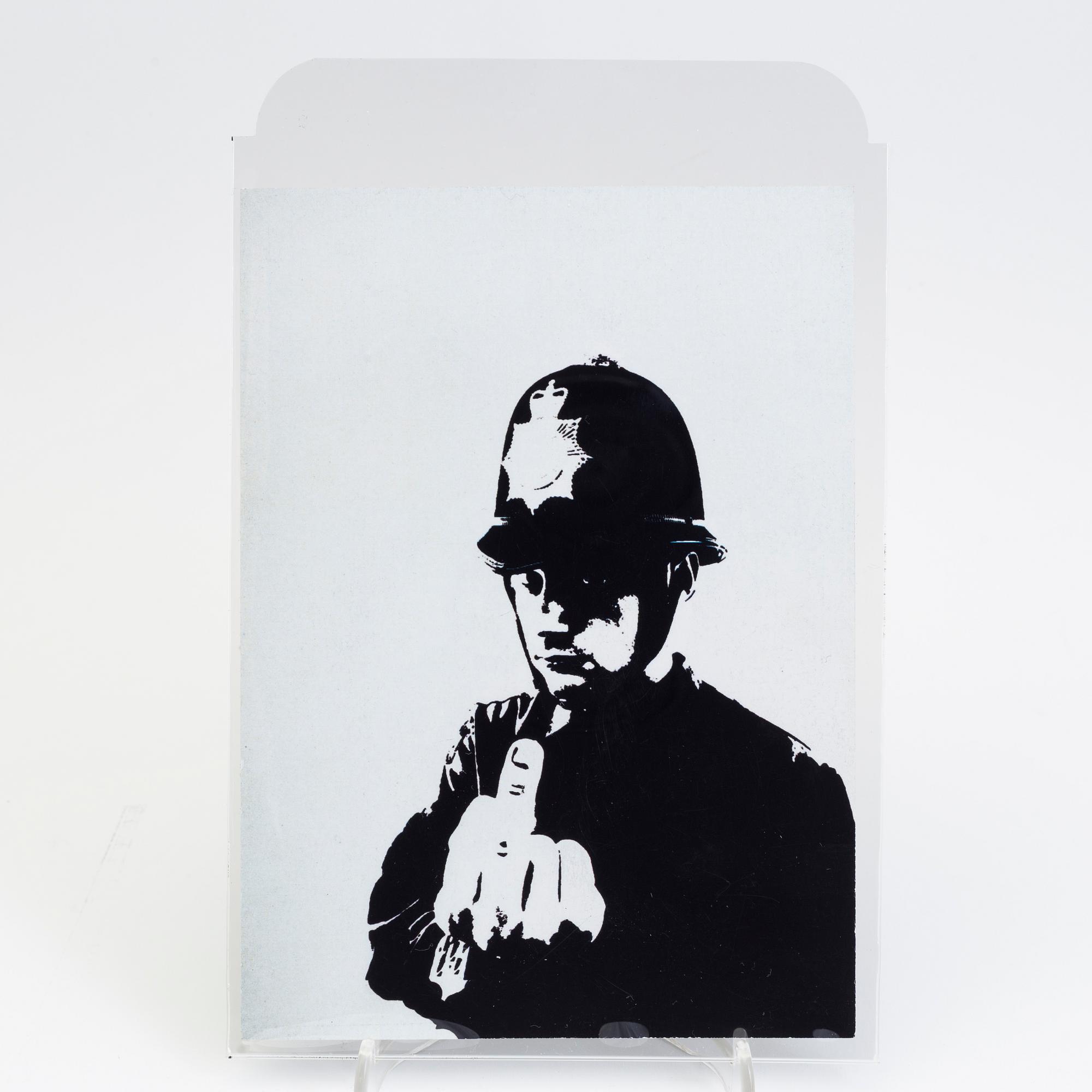 BANKSY, after, N.Y.C show, 2007. catalogue and preview invite, de-luxe, ed 100, offset, Vanina Holasek Gallery.