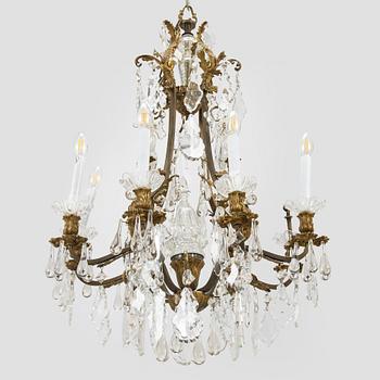 A chandelier, late 19th century.