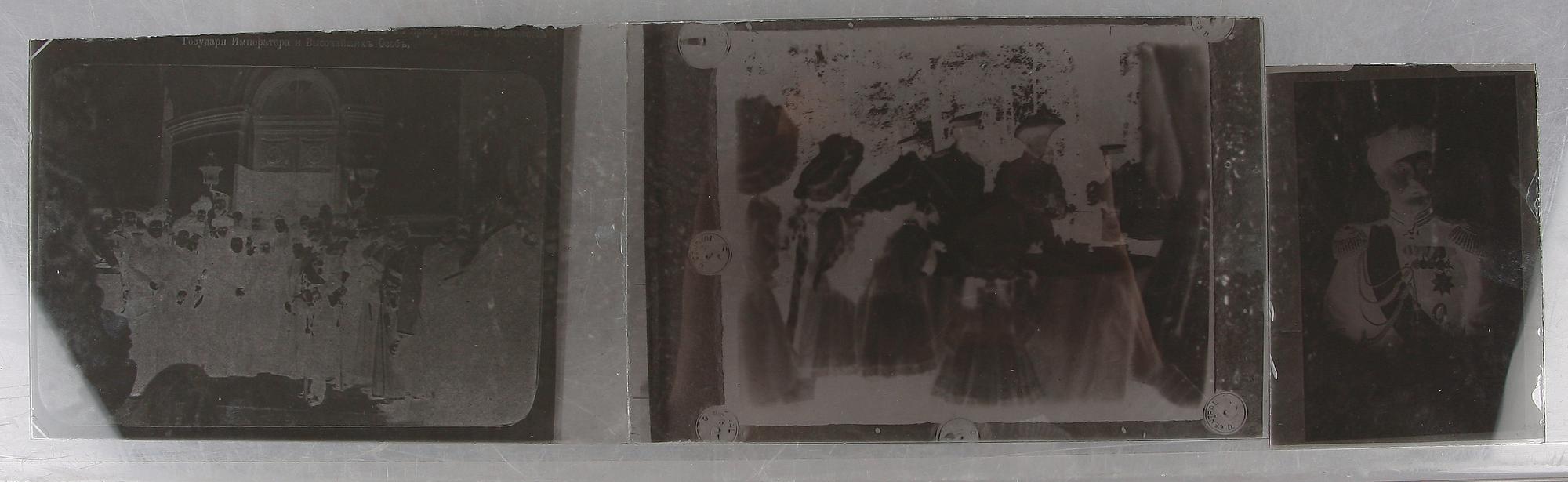 PARTI FOTONEGATIV PÅ GLASPLÅTAR, 14 st, ryska motiv, troligen 1920-tal.