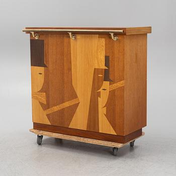 Swedish Modern, a bar counter, mid-20th century.