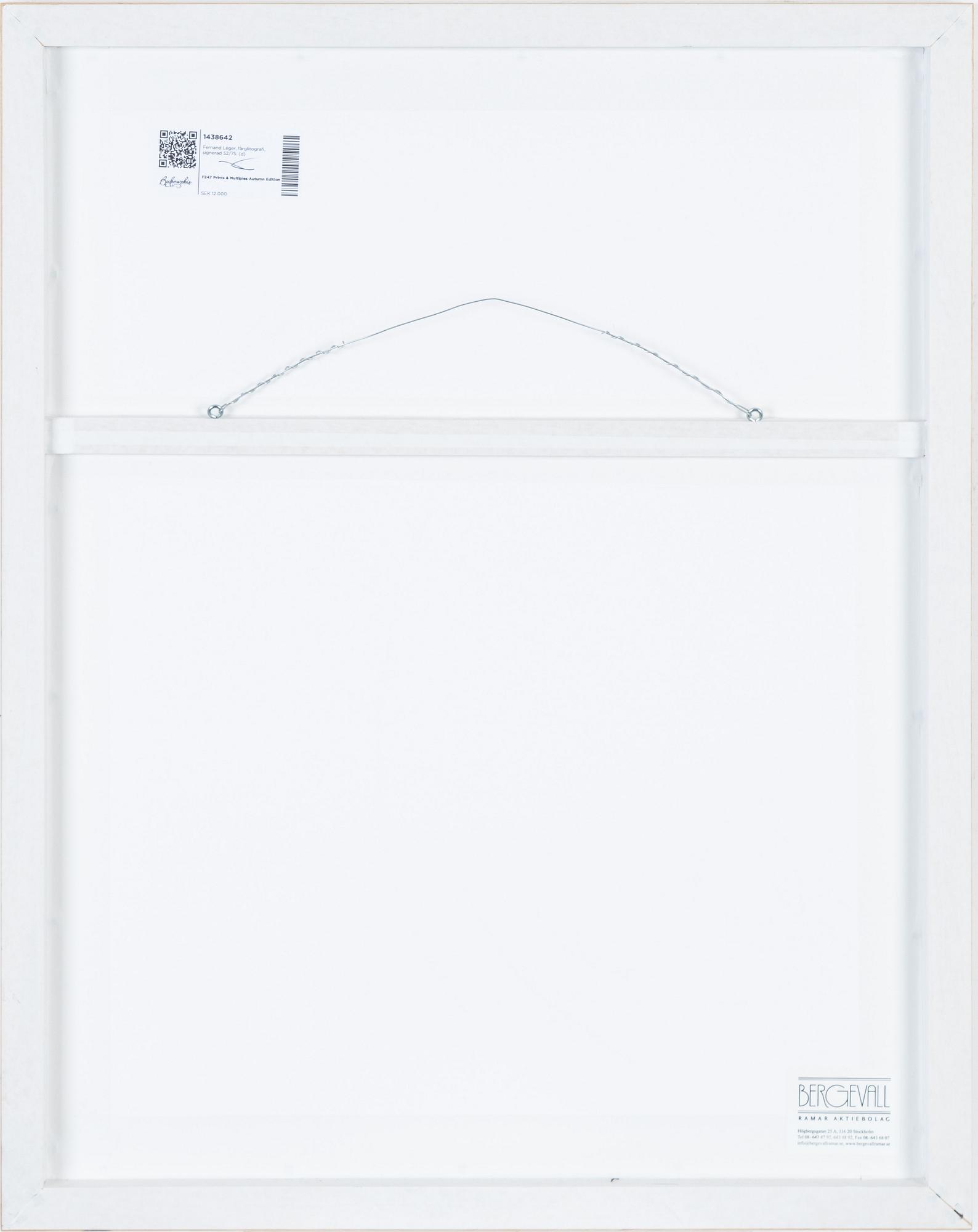 Fernand Léger, lithograph in colours, 1954, signed 52/775.