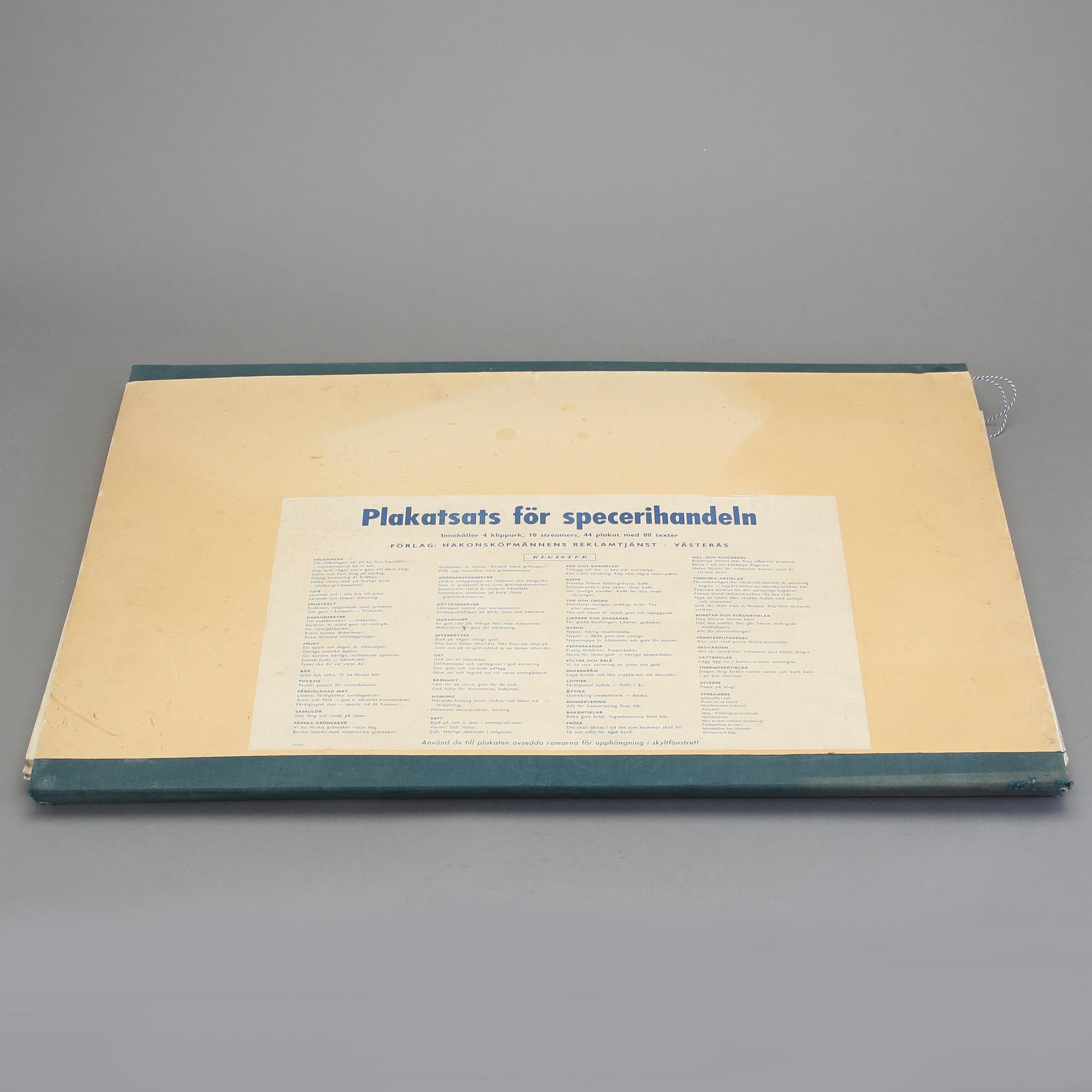 REKLAMAFFISCHER, 34 st, Hakonsköpmännens Reklamtjänst, Västerås, 1900-talets mitt.