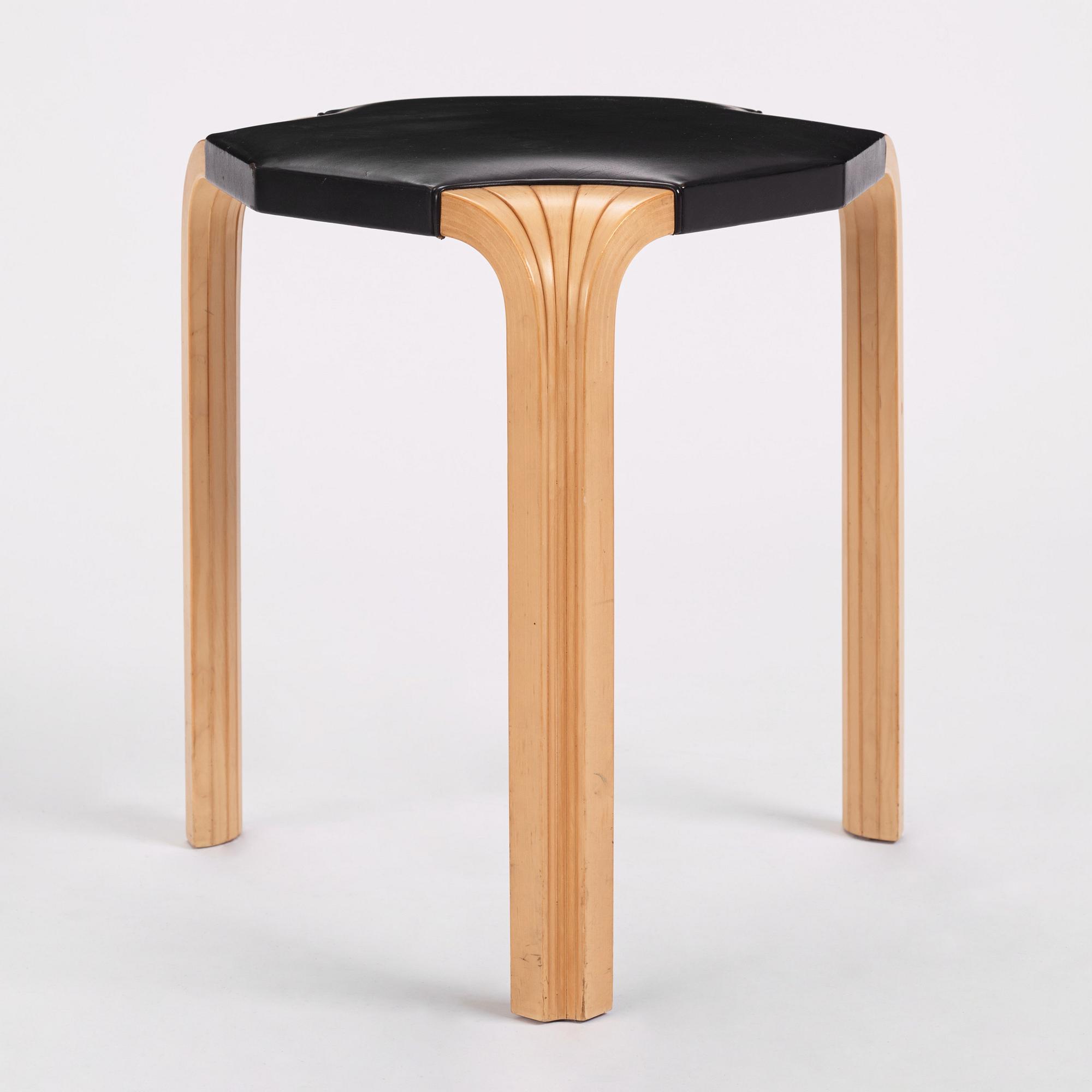 Alvar Aalto, a stool model "X600", Artek, Finland 1960s.
