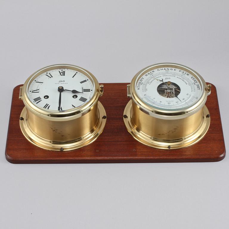BAROMETER samt SKEPPSKLOCKA, Schatz, 1900-talets andra hälft.