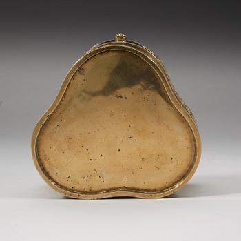 A polished copper alloy stand, Qing dynasty, 18/19th Century.