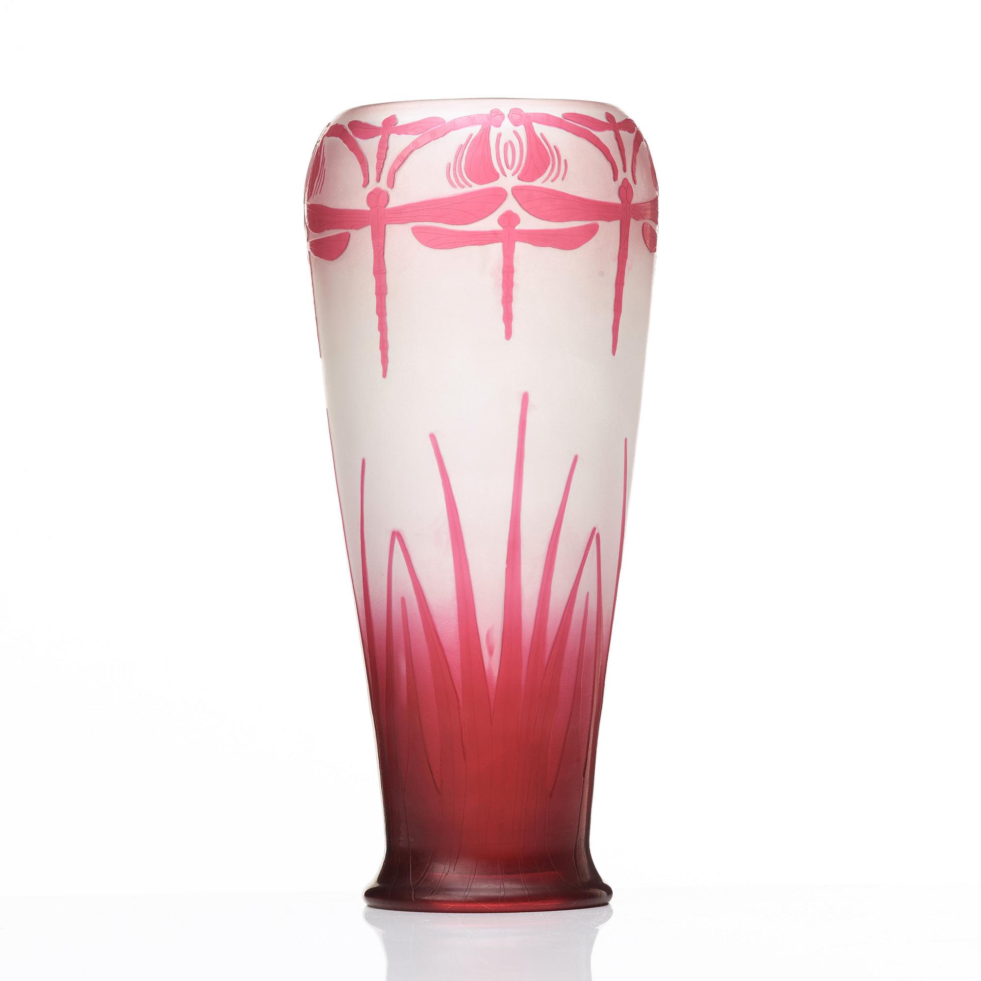 Alf Wallander, an Art Nouveau cameo glass vase, Kosta Sweden ca 1908-1912.