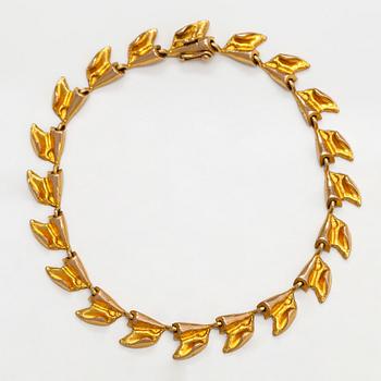 Björn Weckström, "Rolling waves", a 14K gold bracelet. Lapponia 1972.