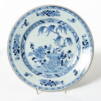 Tallrikar, 10 st, kompaniporslin, Kina, Qingdynastin, Qianlong (1736-95).