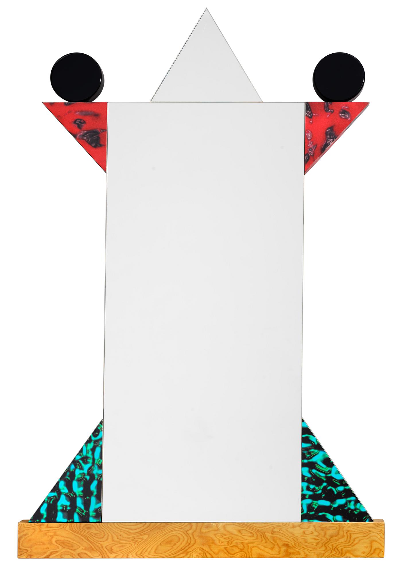 ETTORE SOTTSASS, spegel, "Diva", Memphis, Italien.