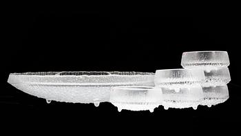 SKÅLFAT SAMT DESSERTSKÅLAR, glas, "Ultima Thule", Iittala, Tapio Wirkkala.