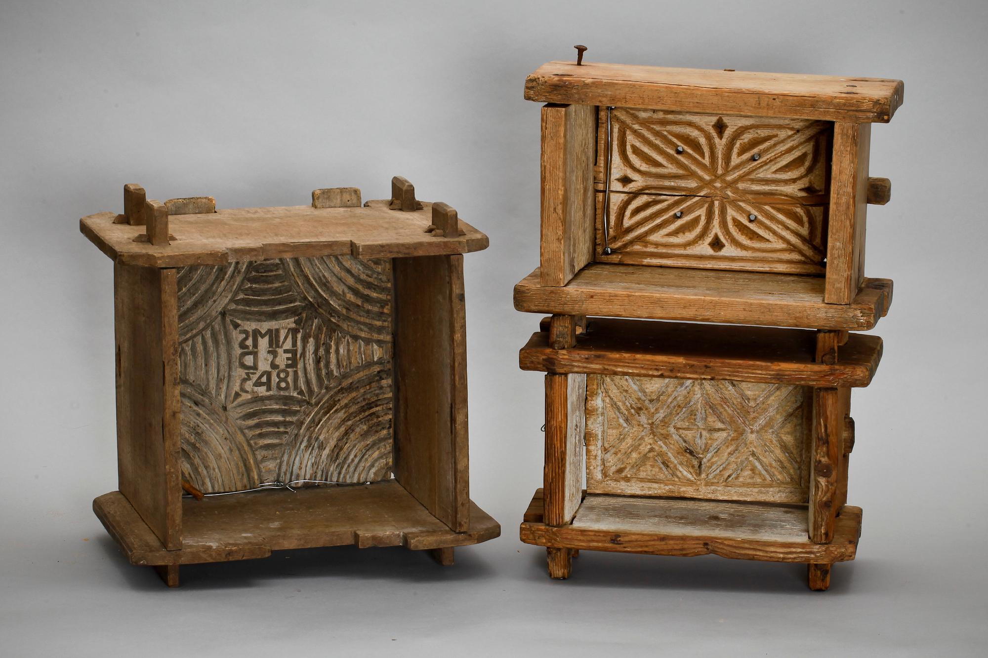 OSTFORMAR, 3 st, allmoge, 1800/1900-tal.