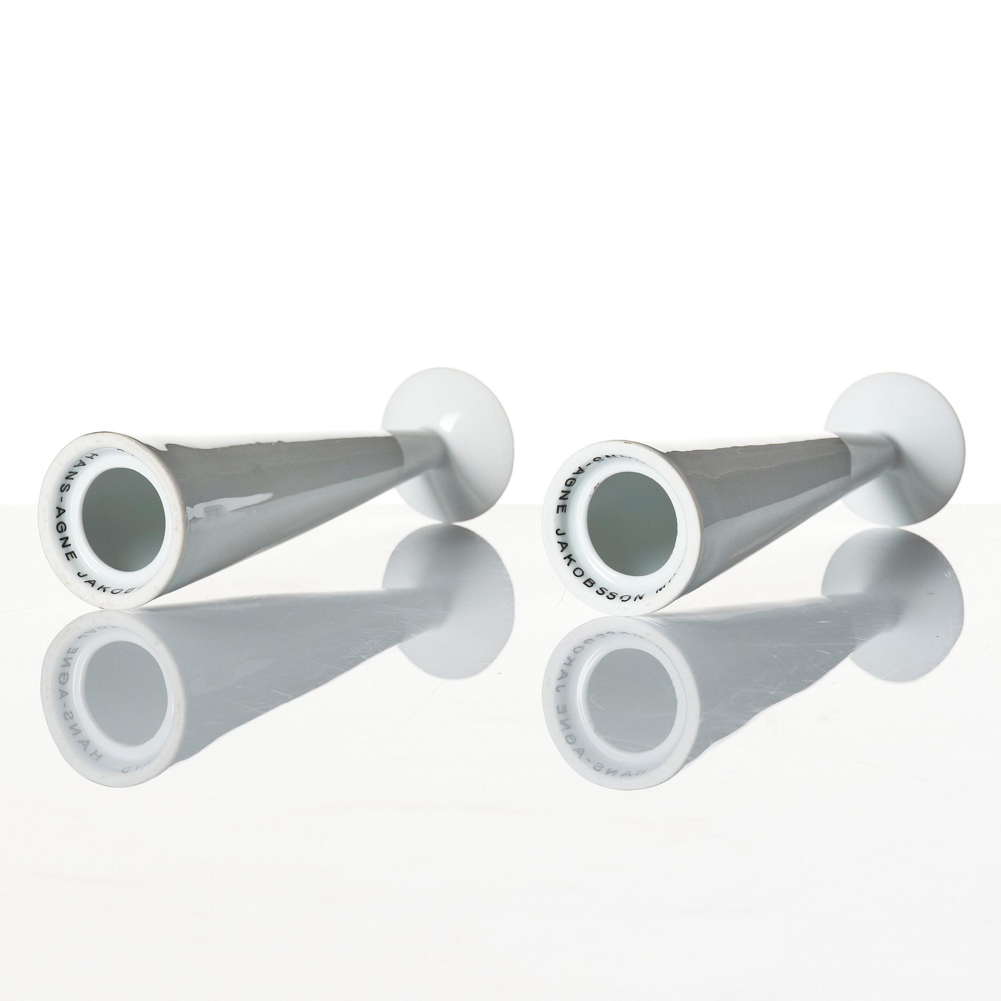 Hans-Agne Jakobsson, a pair of candle holders, model "L 8", Hans-Agne Jakobsson AB, Markaryd, 1950-60s.
