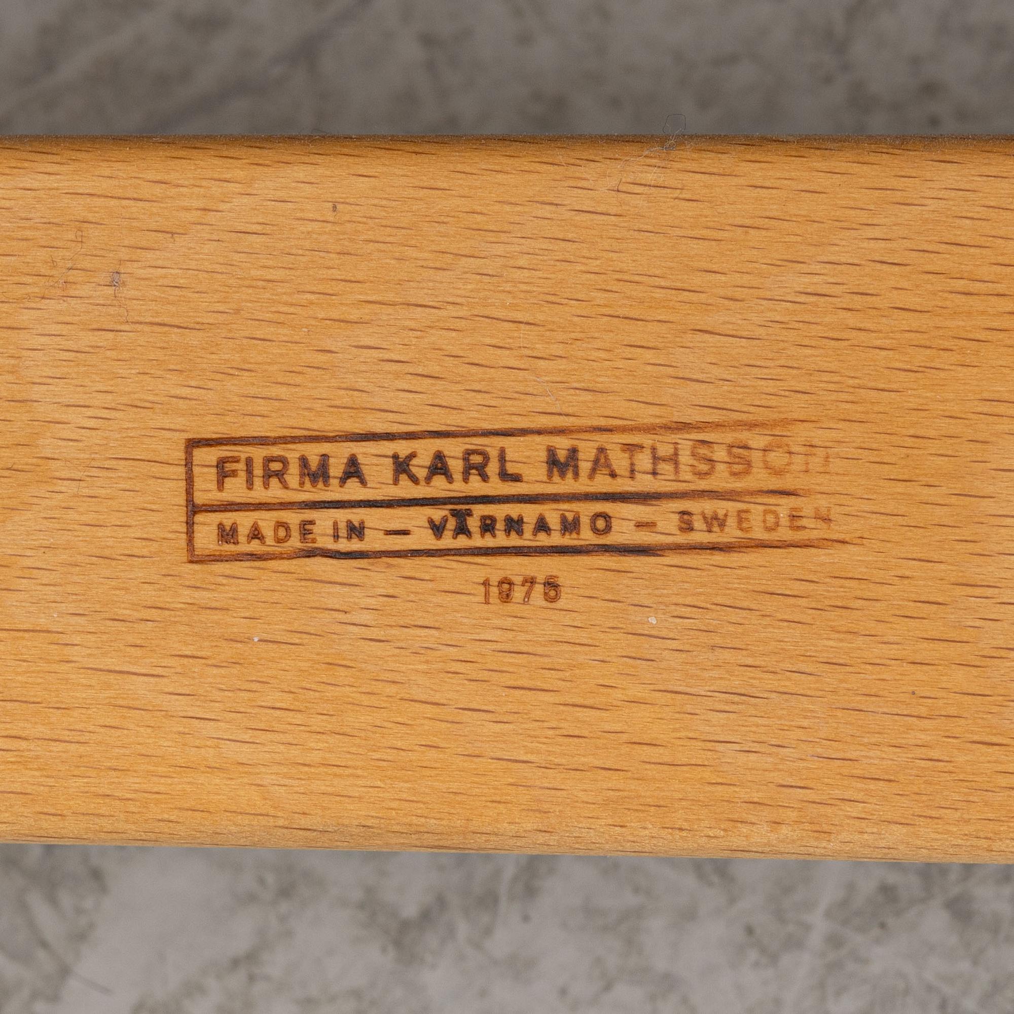 Bruno Mathsson, armchair, "Pernilla", Karl Mathsson Company 1975.