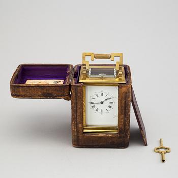 A French travel clock, second half of the 19th century.