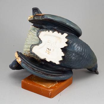 GUNNAR NYLUND, a stoneware sculpture of a grouse, Rörstrand, Sweden.