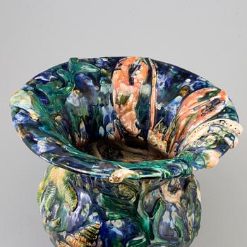 A vase by KATE MALONE, Earthenware, sined and dated, 1986.