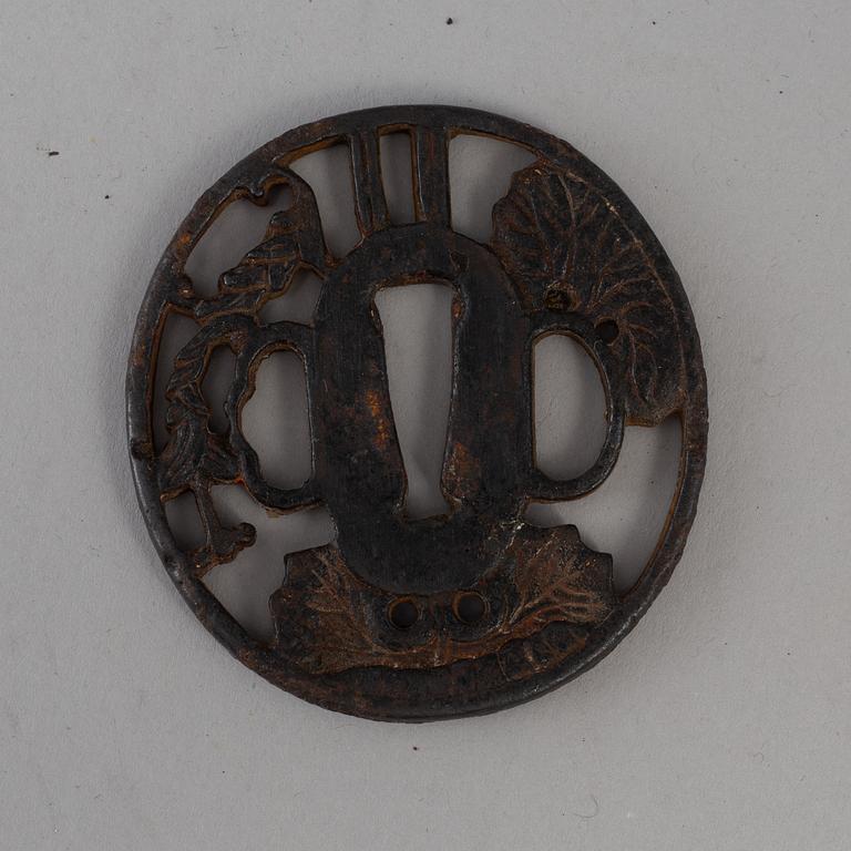 A Japanese iron tsuba. Edo (1603-1868).