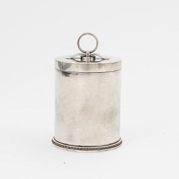 Atelier Borgila, a sterling silver tobacco jar, Stockholm 1937.