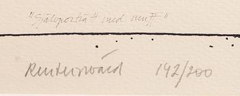 Carl Fredrik Reuterswärd, , färglitografi signerad och numrerad 142/200.