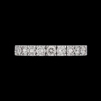 A brilliant cut diamond ring, tot. 1.73 cts.