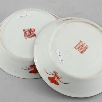 FAT, ett par, porslin, Qing dynastin, 1800-tal.