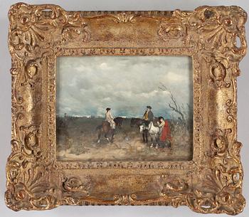 HEINRICH BRELING, olja på pannå, sign.