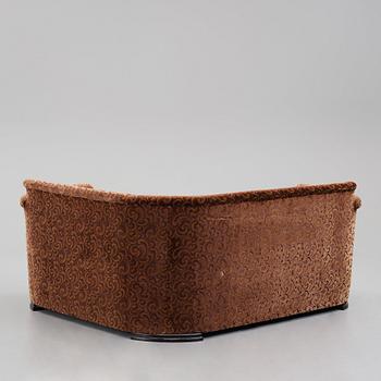 Axel Einar Hjorth, probably, a curved sofa, Nordiska Kompaniet, Sweden 1930s.