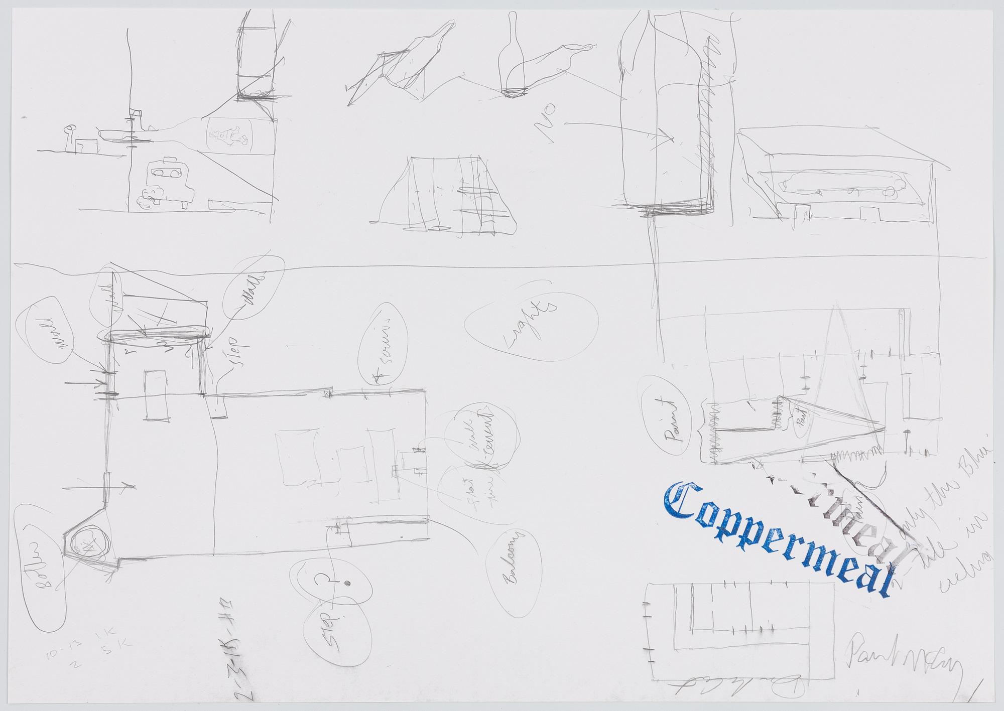 Paul McCarthy, "Coppermeal 1,2,3, 4", fyra litografier.