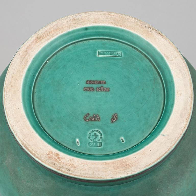 Wilhelm Kåge, an "Argenta" stoneware urn with cover, Gustavsberg, presumably 1944.