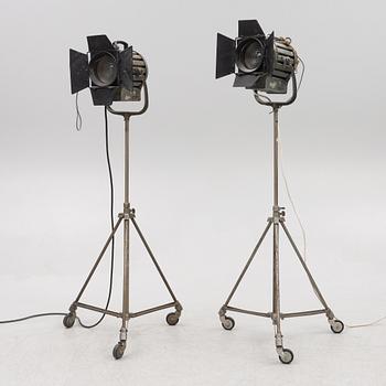 Mole Richardson, two studio lamps, London, England, 1950's/60's.