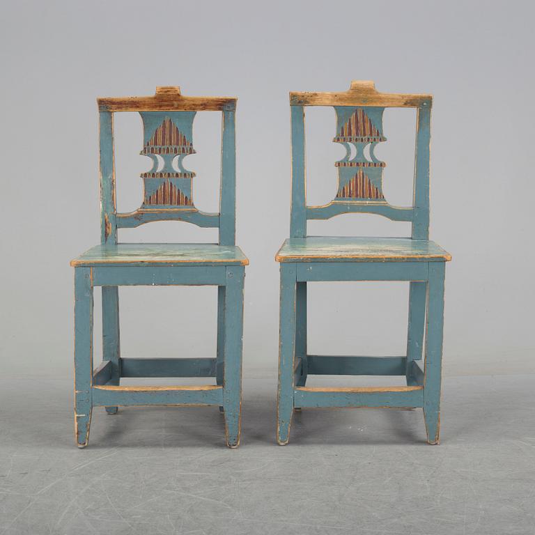 4 mid-19th century chairs,