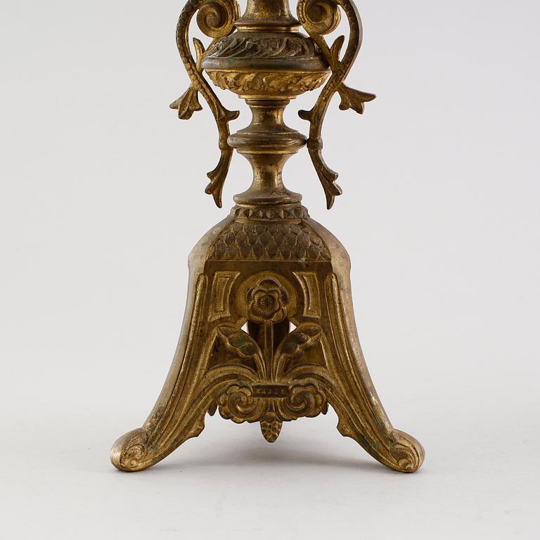 KANDELABRAR, 1 par, 1800-talets andra hälft.