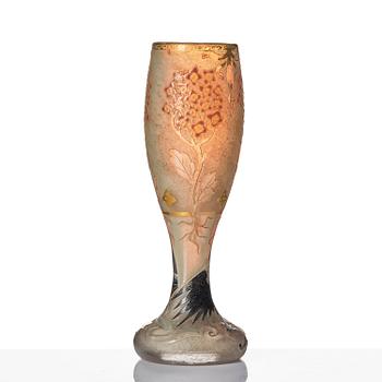 Daum Frères, an Art Nouveau cameo glass vase, Nancy, France.