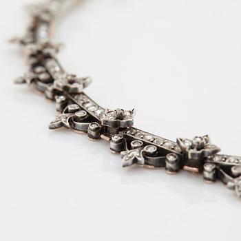 A 19th century diamond necklace.