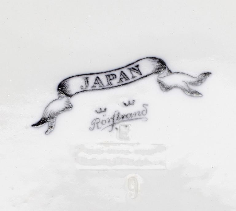 MATSERVIS, 118 delar, flintgods, "Japan" Rörstrand, 1900-talets början.