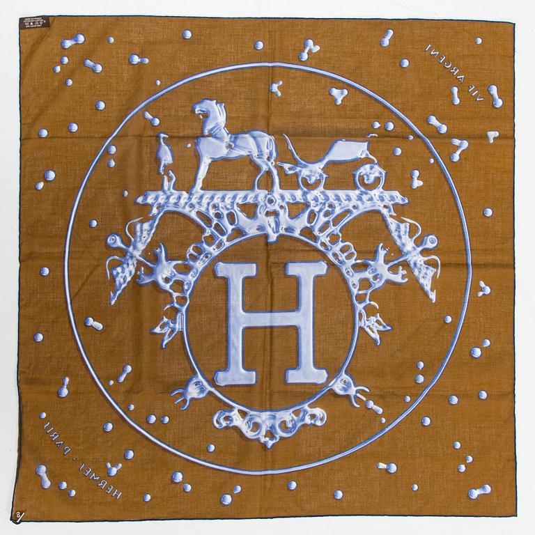 Hermès, A cotton scarf.