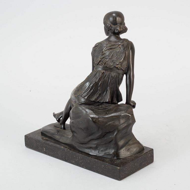 WALTER SCHULZE-THEWI, sculpture, bronze, signed.