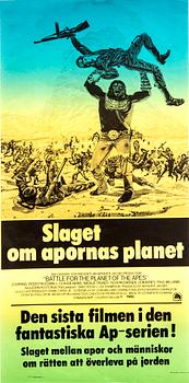 Filmaffisch, "Slaget om apornas planet", Sverige 1973.