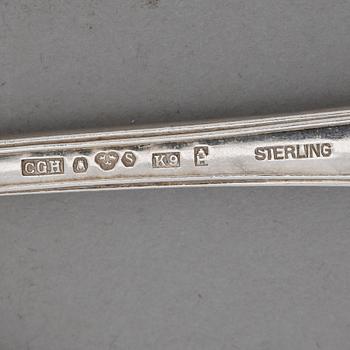 BESTICKDELAR, 22 delar, silver, bla C. G. Hallberg, Stockholm 1956. Total vikt ca 1043 gram.
