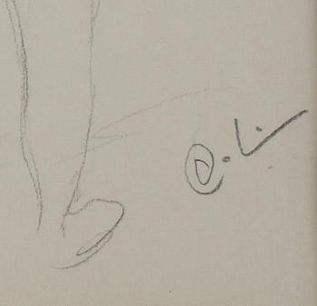 CARL LARSSON, teckning, monogramsignerad.