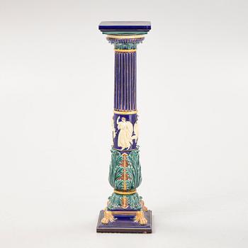 Piedestal, flintgods, Gustavsberg, sent 1800-tal.
