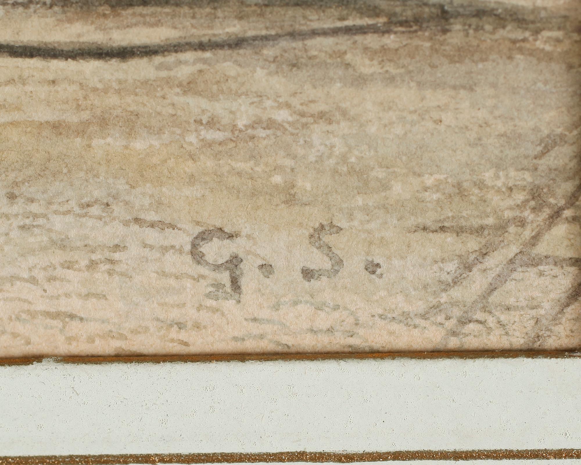 GEORG STOOPENDAAL, 2 st, akvareller, monogramsignerade.