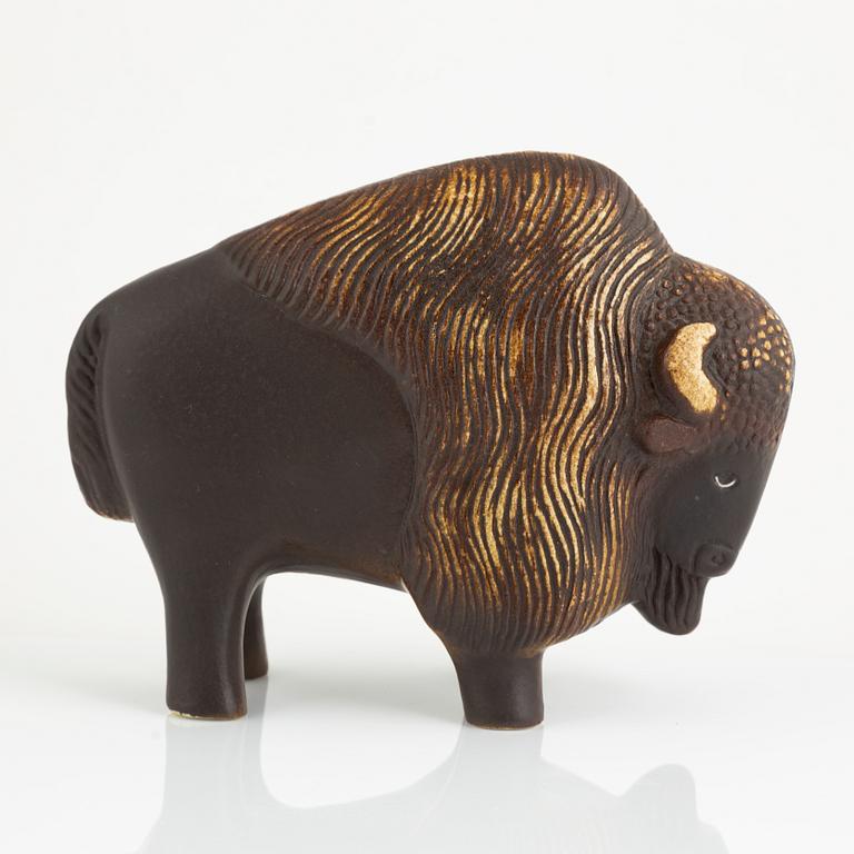 Lisa Larson, a 'Visent' figurine, for NK, Nordiska Kompaniet, Sweden in collaboration with WWF, Gustavsberg.