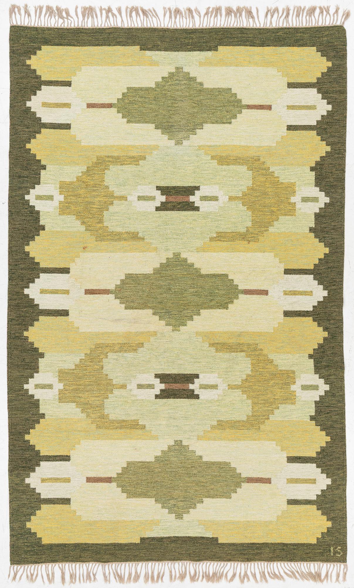 Ingegerd Silow, rug, flat weave, signed IS, approx. 300 x 190 cm.