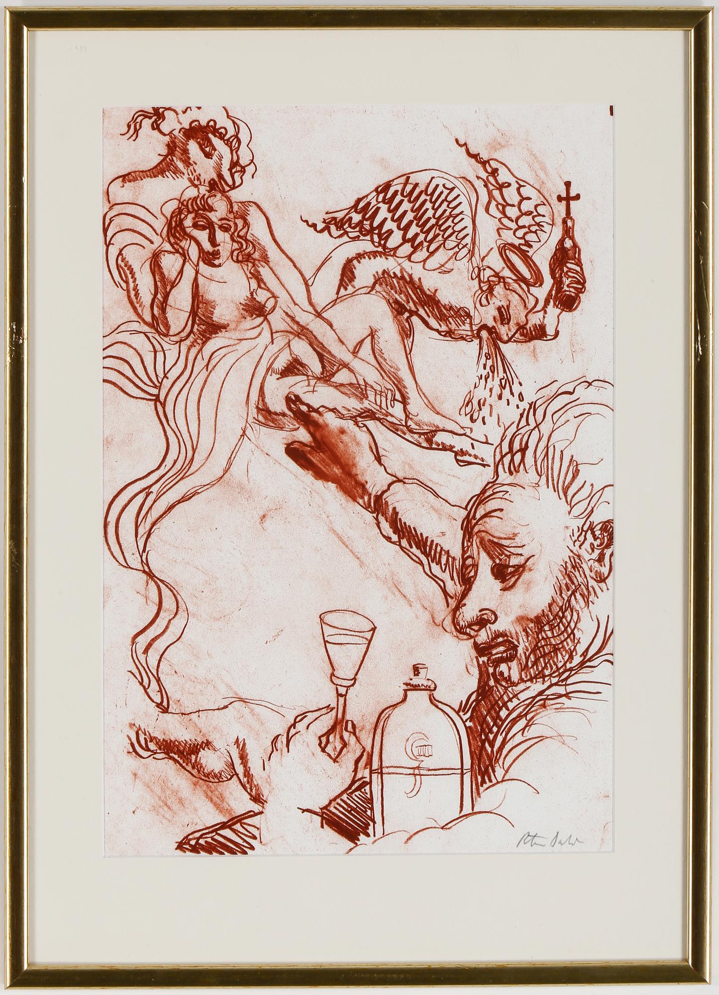 PETER DAHL, färglitografi, signerad.