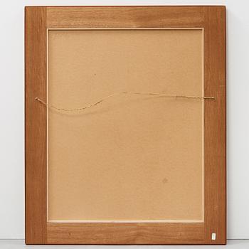 Josef Frank, A Josef Frank faux snakeskin mahoganyframed wall mirror, Svensk Tenn, Sweden 1950-60's.