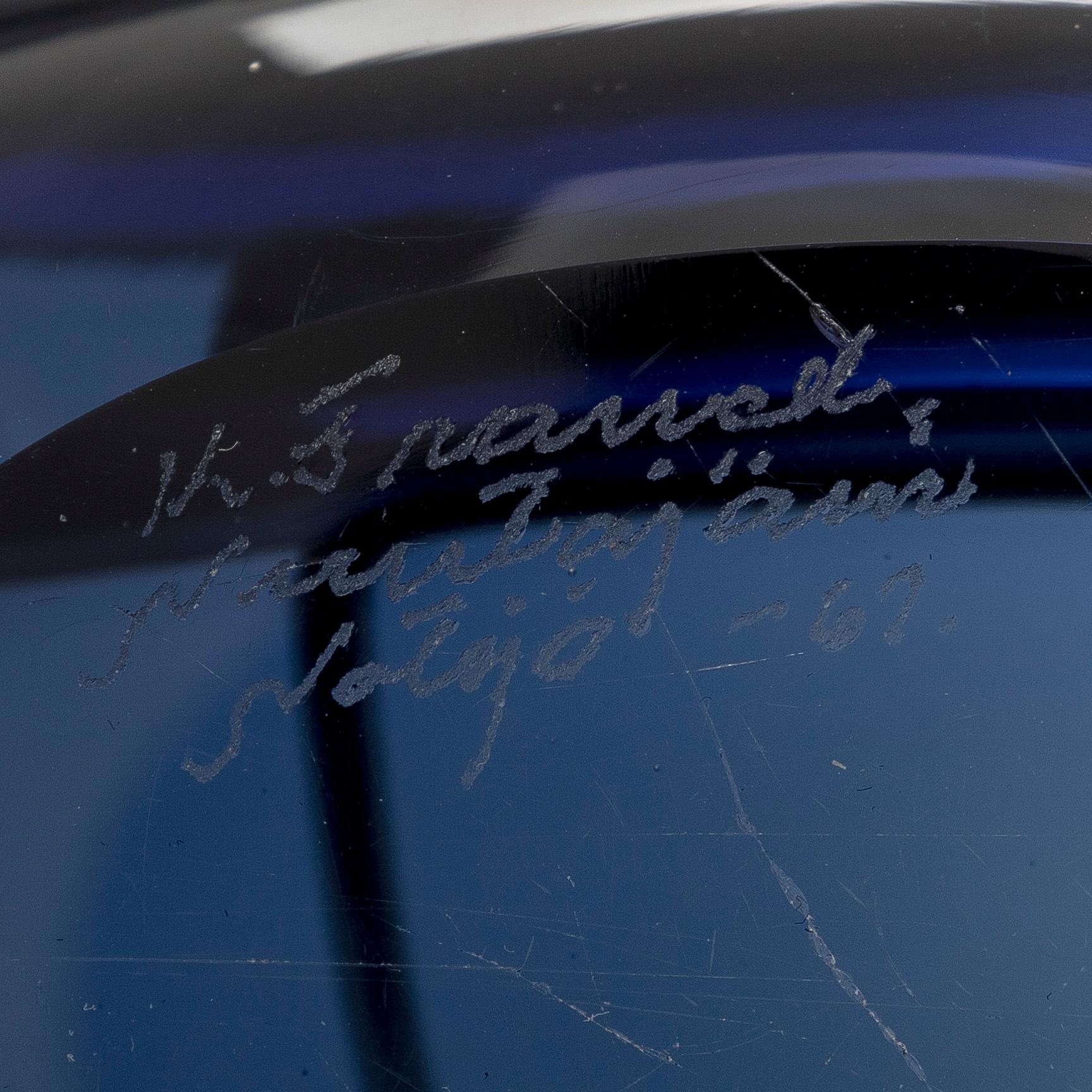 Kaj Franck, skål, "Videblad", signerad K. Franck Nuutajärvi Notsjö -61.